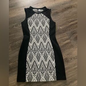H&M black and white dress